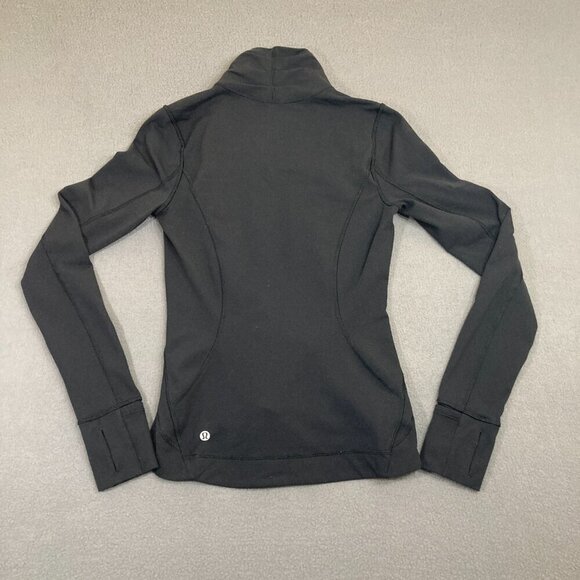 Lululemon Precision Jacket Women's Size 4 Black Asymmetrical Zipper Pockets - Picture 3 of 8